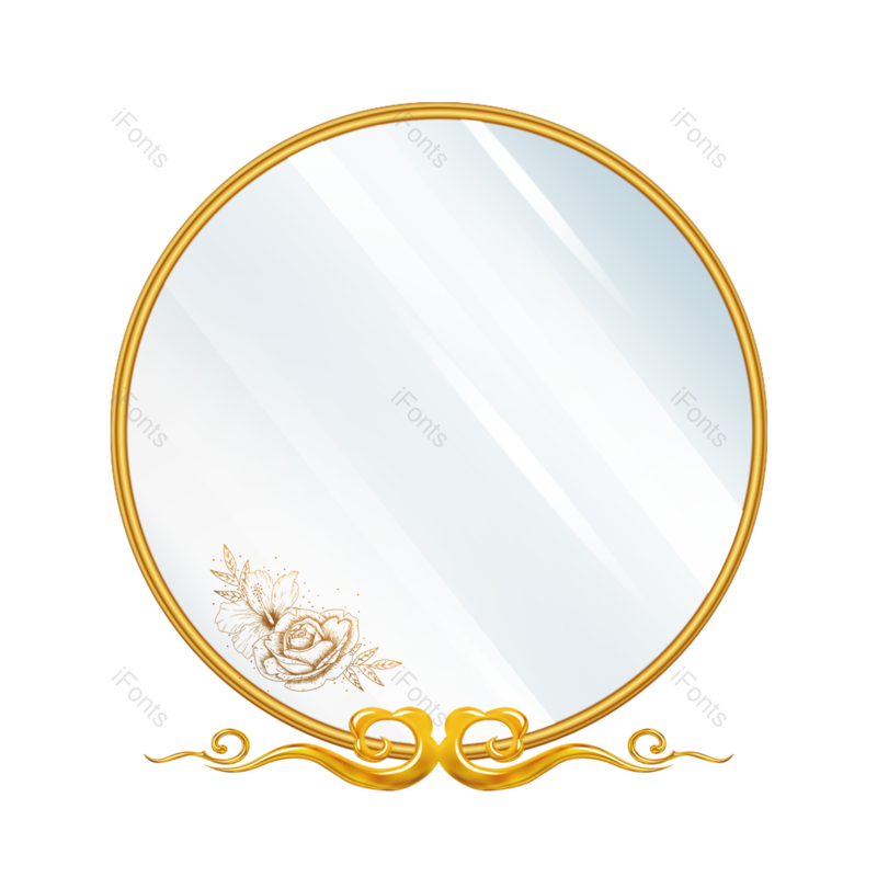 复古风图片,化妆元素,金色PNG,免抠素材